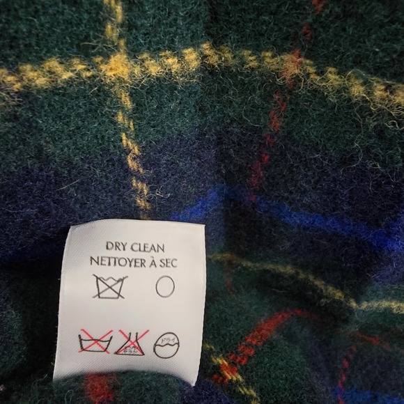 Pendleton Wool Tartan Blue Green Plaid Blanket Throw ~52" x 70" Camping Cabin - Picture 7 of 7